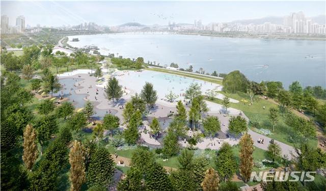 [서울=뉴시스] 잠실한강공원 수영장 조감도. (사진=서울시 제공) 2020.06.09. photo@newsis.com 