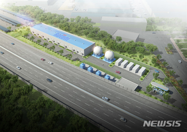 [서울=뉴시스]1일 정부는 정세균 국무총리 주재로 일산 킨텍스에서 제1차 수소경제위원회를 열고 '수소산업 생태계 경쟁력 강화 방안' 등 총 6개 안건을 심의·의결했다. 사진은 현대로템 수소충전소. (사진=뉴시스DB)