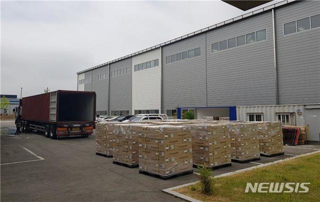 [김해=뉴시스] 엔보이비젼 손소독제 일본 수출