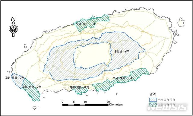 [제주=뉴시스] 제주 지하수자원특별관리구역도.(제주도 제공)