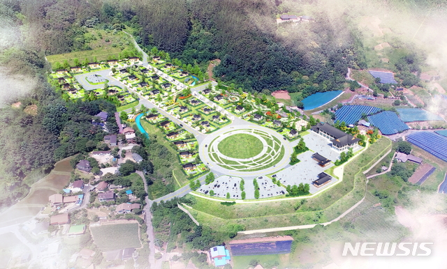 [무주=뉴시스] 한훈 기자 = 전북 무주군은 태권마을 조성에 필요한 문화체육관광부의 승인 등 행정절차가 마무리됨에 따라 부지조성과 기반시설 등 건축공사를 이달부터 시작할 계획이라고 22일 밝혔다.사진은 태권마을 조감도이다.(사진=무주군 제공).2020.06.22.&nbsp; photo@newsis.com 