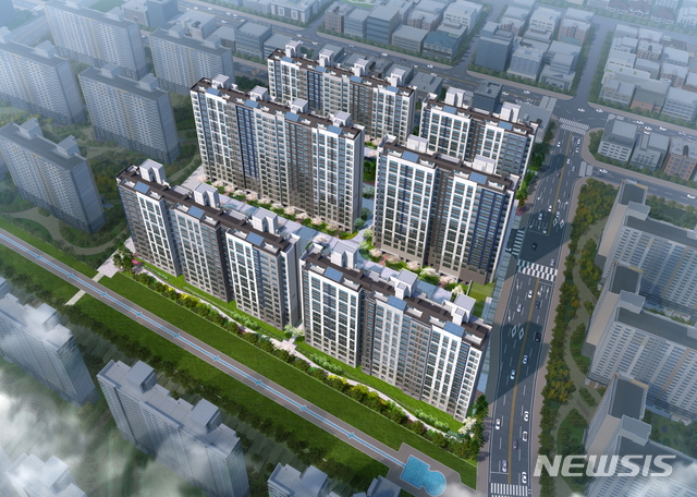 [서울=뉴시스] 대구 안심2차 시티프라디움 조감도. 