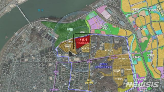 [서울=뉴시스]강동구 고덕1동 단독주택지 위치도. (위치도=강동구 제공) 2020.06.29. photo@newsis.com