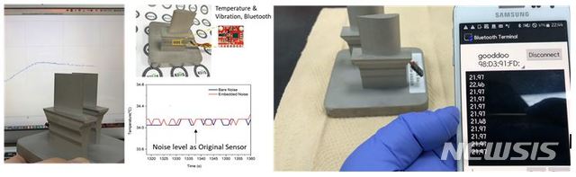 [창원=뉴시스] 진동·온도 센싱 및 블루투스 칩을 활용한 금속 부품 실시간 상태 관측.(사진=재료연구소 제공) 2020.06.29.  photo@newsis.com