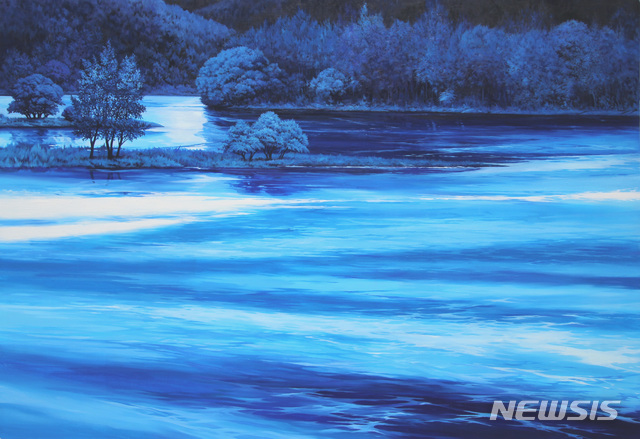 [서울=뉴시스] 그저 바라보기-흘러가는 시간을 붙잡을 수 있을까_112.1x162.2cm_oil on canvas_2017