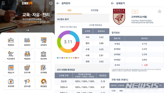 나는 어느 대학 갈 수 있을까?…제주교육청 앱 보세요