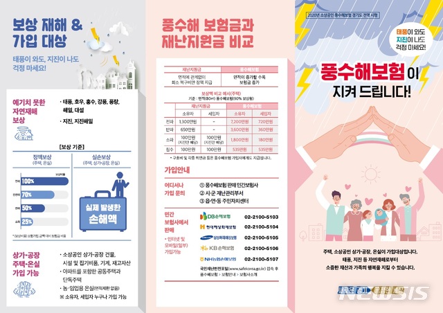 [수원=뉴시스] 풍수해보험 홍보물.(사진=경기도 제공)