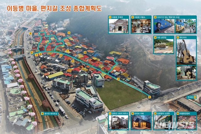 이등병 마을, 편지길 조성 계획도. (자료=파주시 제공)