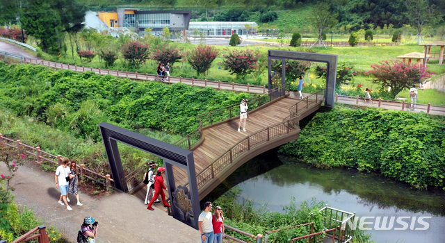 [광주=뉴시스] = 광주 남구는 양과동 빛고을 농촌테마공원 인근의 수춘천을 가로지르는 친환경 인도교를 건립한다고 20일 밝혔다. (사진=광주 남구 제공) photo@newsis.com