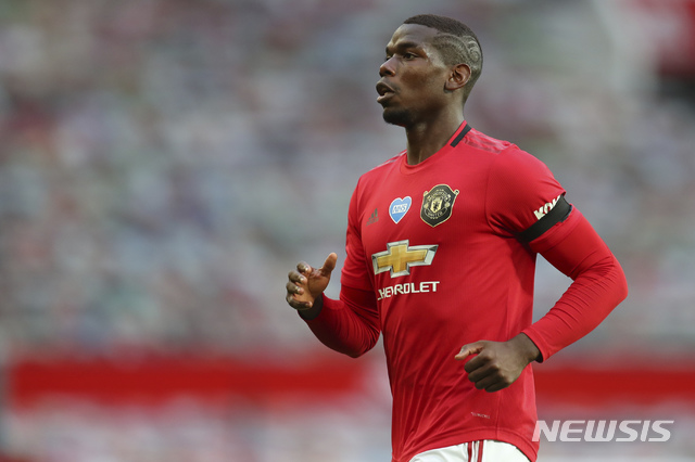 [맨체스터=AP/뉴시스] 맨유의 폴 포그바. 2020.07.22.