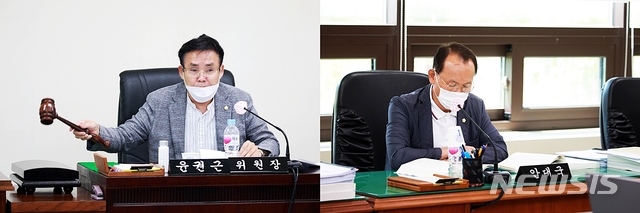 [대구=뉴시스]이지연 기자 = 24일 대구 달서구의회 의장에 윤권근 의원, 부의장에 안대국 의원이 각각 선출됐다. (사진=달서구의회 제공) 2020.07.23. photo@newsis.com