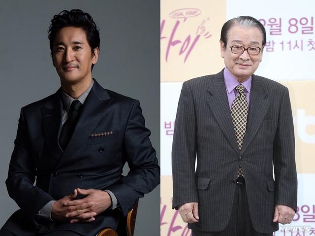 [서울=뉴시스] 배우 신현준·이순재. (사진 = HJ필름 제공·뉴시스 DB) photo@newsis.com