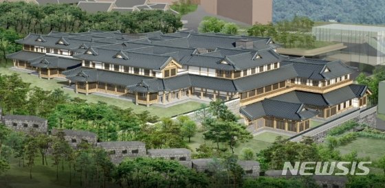 [서울=뉴시스]호텔신라가 서울 중구 장충동에 건립할 예정인 전통한옥호텔 투시도(사진=호텔신라 제공)2020.07.28 photo@newsis.com