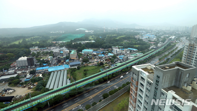 [서울=뉴시스] 이윤청 기자 = 서울 노원구 태릉 골프장 일대. 2020.08.05. radiohead@newsis.com