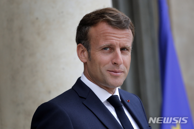 [파리=AP/뉴시스] 에마뉘엘 마크롱 프랑스 대통령.