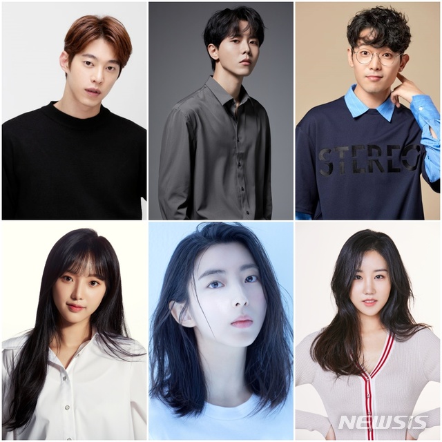 [서울=뉴시스] 학교기담 8년 주연 캐스팅. 사진 왼쪽부터 시계방향으로 송원석, 주우재, 이규성, 이하은, 권소현, 한소은. (사진=각 소속사 제공)