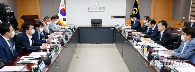 [서울=뉴시스]손병두 금융위원회 부위원장이 13일 서울 정부서울청사 금융위원회에서 열린 녹색금융 추진 태스크포스(TF) 첫 회의에서 발언하고 있다. (사진=금융위원회 제공) 2020.08.13. photo@newsis.com