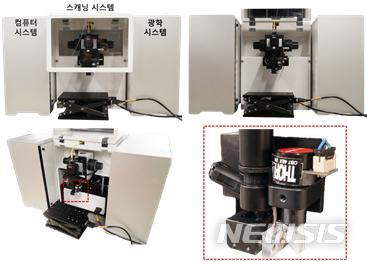 [포항=뉴시스] 강진구 기자 = 포스텍(총장 김무환)은 김철홍 교수팀이 ㈜옵티코와 공동 개발한 기술이 미국 현미경 전문잡지 ‘마이크로스코피 투데이(Microscopy Today)’가 선정한 올해 10대 현미경 기술로 선정됐다고 18일 밝혔다.사진은 비표지 초해상도 국지화 광음향 현미경.(사진=포스텍 제공) 2020.09.18.  photo@newsis.com