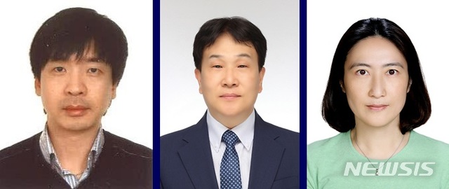 [대전=뉴시스] 왼쪽부터 KBSI 박종배 전주센터장, 김양수 부원장, 이세진 선임연구원.