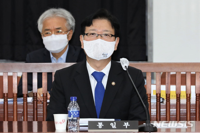 [서울=뉴시스] 김진아 기자 = 서호 통일부 차관이 24일 서울 여의도 국회에서 열린 정보위원회 전체회의에서 참석해 있다. 2020.08.24.&nbsp; photo@newsis.com