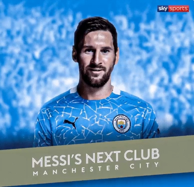 [서울=뉴시스] 리오넬 메시의 차기 행선지로 맨시티가 떠오르고 있다. (캡처=영국 스카이스포츠)