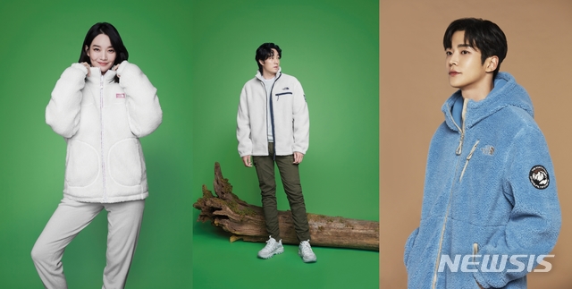 [서울=뉴시스] 영원아웃도어의 글로벌 아웃도어 브랜드 노스페이스가 올 가을/겨울(F/W) 시즌을 맞아 무려 천 만개가 넘는 페트병(500㎖ 기준 약 1082만개)을 재활용한 F/W '에코 플리스 컬렉션' 신제품을 출시했다고 1일 밝혔다. (사진=영원아웃도어 제공)