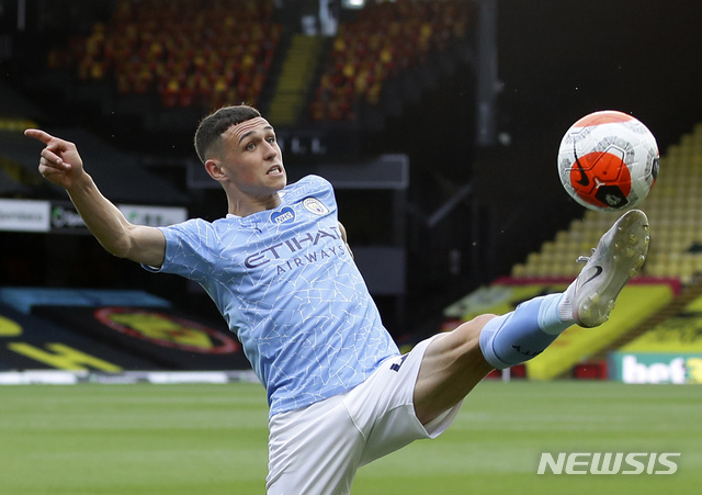 [왓포드=AP/뉴시스] 맨시티 필 포든. 2020.07.21.