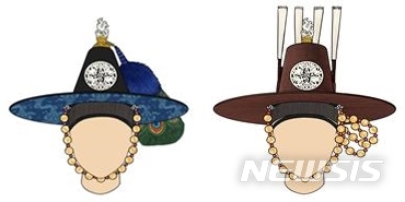 정조의 전립(왼쪽)과 자립(오른쪽) 추정본 (그림=우용곡 작가)