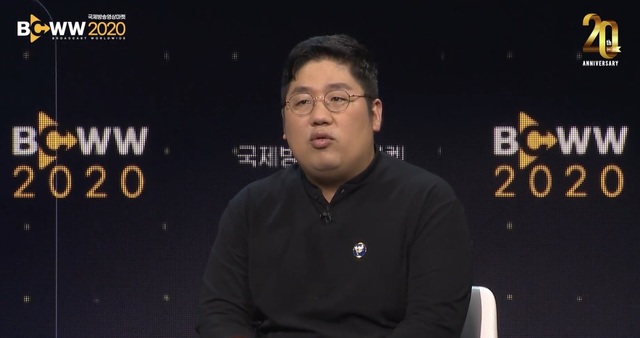 [서울=뉴시스] 10일 오후 온라인으로 생중계된 '국제방송영상콘텐츠마켓 2020(BroadCast WorldWide, 이하 BCWW 2020) 작가 포럼에 참석한 '스토브리그' 이신화 작가 (사진 = BCWW 2020) photo@newsis.com
