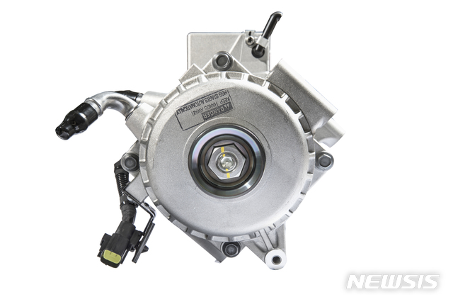 [부산=뉴시스] 현대·기아차의 친환경 하이브리드 자동차의 시동발전모터. (사진=S&T모티브 제공)