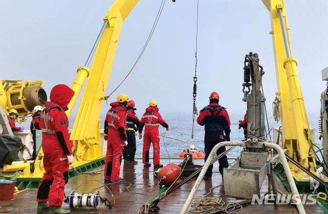 [서울=뉴시스]극지연구소는 국내 유일 쇄빙연구선 아라온호가 11번째 북극항해를 마치고 지난 14일 광양항으로 돌아왔다고 15일 밝혔다. (제공 = 극지연구소) 2020.09.15.