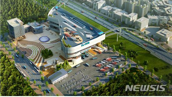 [서울=뉴시스]수소교통 복합기지 사업 조감도 예시(사진 = 국토부 제공)