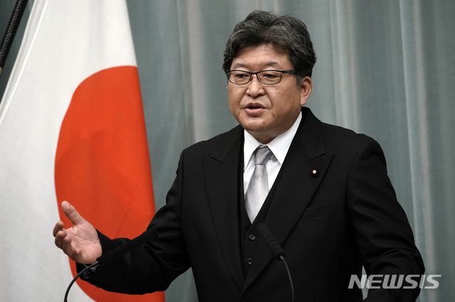 [도쿄=AP/뉴시스]하기우다 고이치 자민당 정조회장. 2020.10.23.