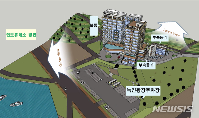 [진도=뉴시스] 진도 녹진관광지 가족호텔 조감도. (사진=진도군 제공) 2020.09.23. photo@newsis.com