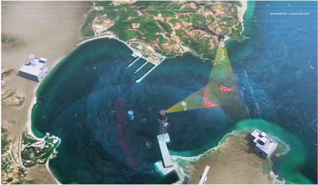 [서울=뉴시스] 항만감시체계 가동 장면. 2020.09.28. (사진=방위사업청 제공)