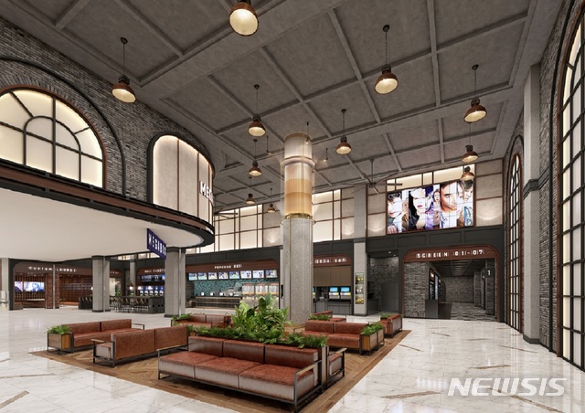 [서울=뉴시스] 메가박스 '안성스타필드점' 로비. (사진=메가박스 제공)