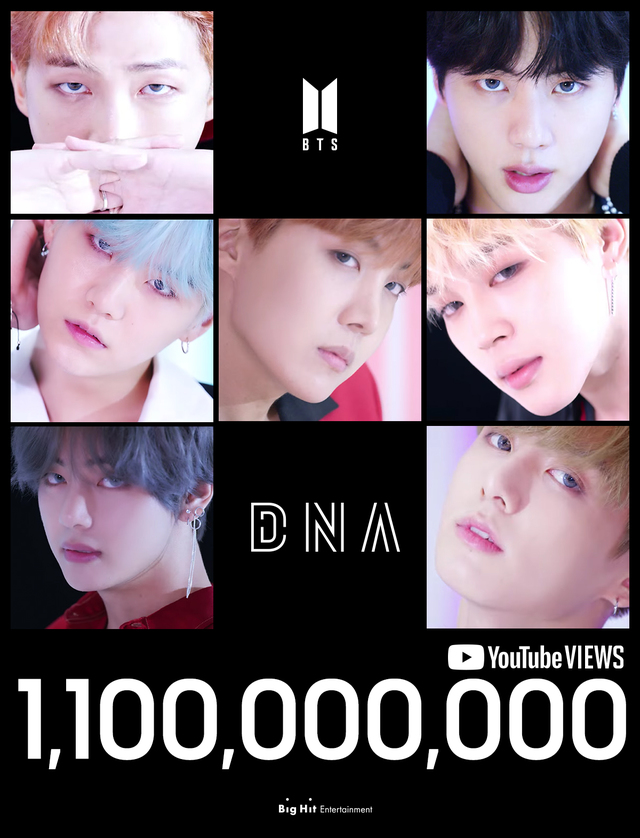 [서울=뉴시스] 방탄소년단_DNA MV_11억뷰. 2020.10.05. (사진 = 빅히트 엔터테인먼트 제공) photo@newsis.com 