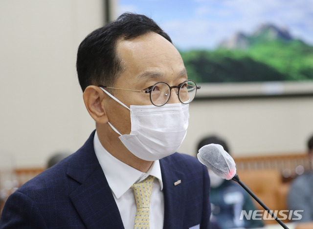 [서울=뉴시스] 전진환 기자 = 김유상 이스타항공 대표이사(부사장). 2020.10.08.amin2@newsis.co