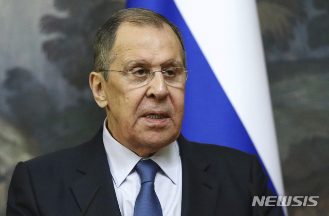 [모스크바=AP/뉴시스] 세르게이 라브로프 러시아 외무장관 (사진=뉴시스DB)