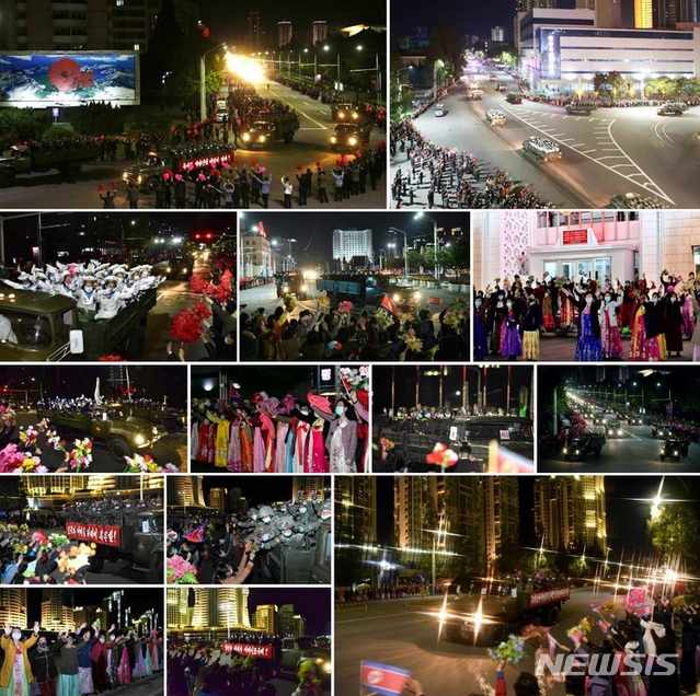 [서울=뉴시스] 북한 노동당 기관지 노동신문은 "조선노동당창건 75돌 경축 열병식이 10월10일 0시 김일성광장에서 성대히 거행됐다"고 보도했다. (사진/북한 노동신문 캡처) photo@newsis.com