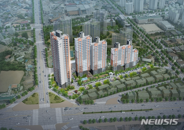 [익산=뉴시스] =전북 익산시 모현동에 계성건설㈜이 시공하는 '모현 이지움' 조감도. 