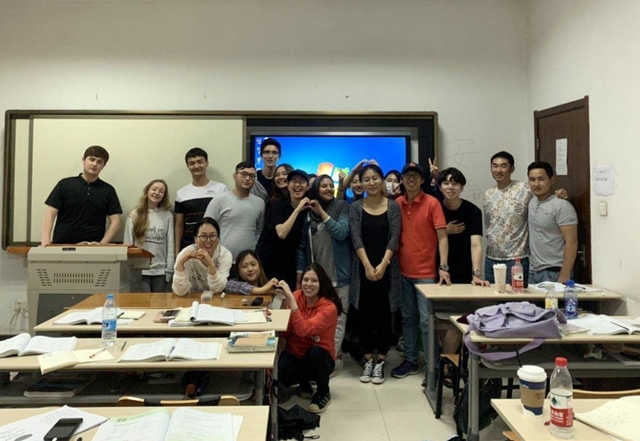 2019년 중국 서안외국어대학에 파견된 광주대 학생들 모습. (사진 제공 = 광주대학교)