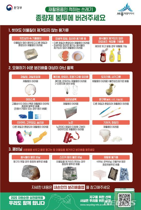 [세종=뉴시스]분리 배출 방법 관련 홍보물