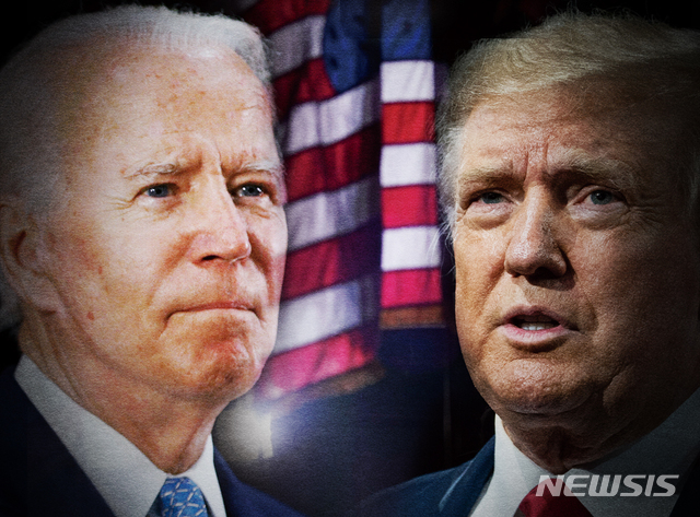 트럼프, 경합주 펜실베이니아에서 바이든 턱밑 추격