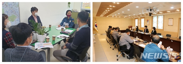 대전유성경찰서(왼쪽)와 대덕경찰서 간담회