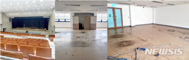 [광주=뉴시스] = 정부가 광주 조선대학교 해오름관에 추진하고 있는 '이스포츠(e스포츠) 상설경기장 구축사업' 현장. (사진=더불어민주당 이상헌 의원실 제공) photo@newsis.com