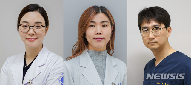 (왼쪽부터)이인희, 정영주, 채승범 교수.