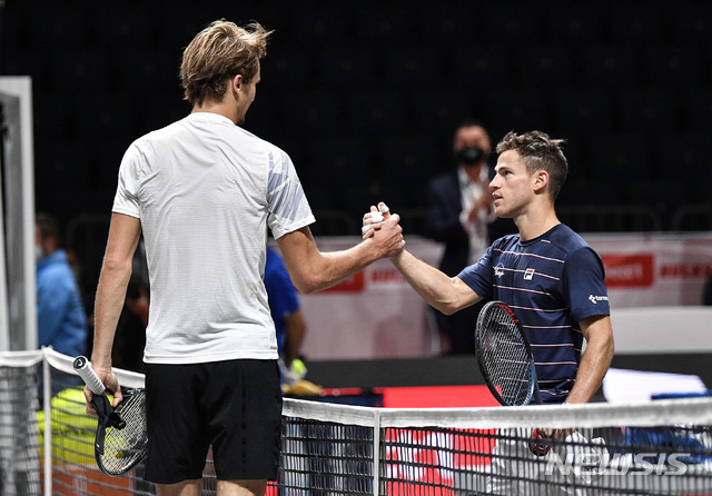 [쾰른=AP/뉴시스] 남자프로테니스 투어 결승전. 2020.10.25.