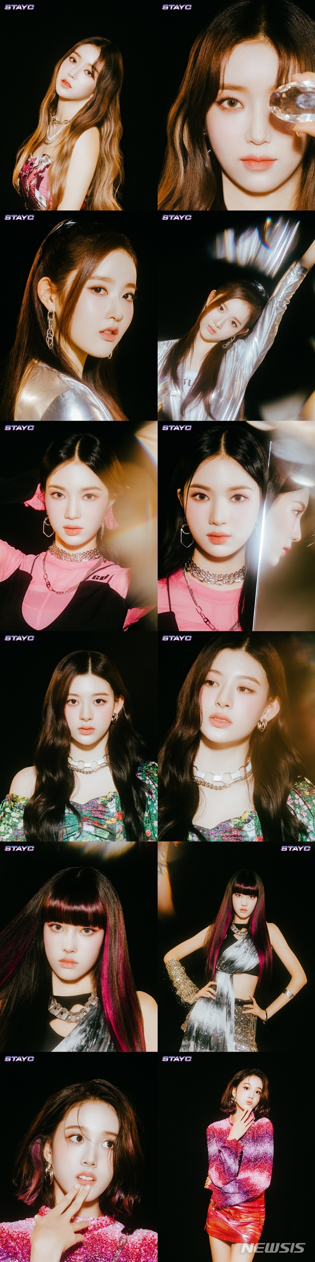 [서울=뉴시스] 그룹 스테이씨(STAYC) 수민-시은-아이사-세은-윤-재이. (사진 = 하이업엔터테인먼트 제공) photo@newsis.com 