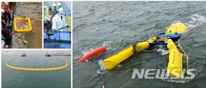 [세종=뉴시스] 해양 유출유 제거를 위한 나노기름뜰채. (사진= 행정안전부 제공) 2020.10.29. 